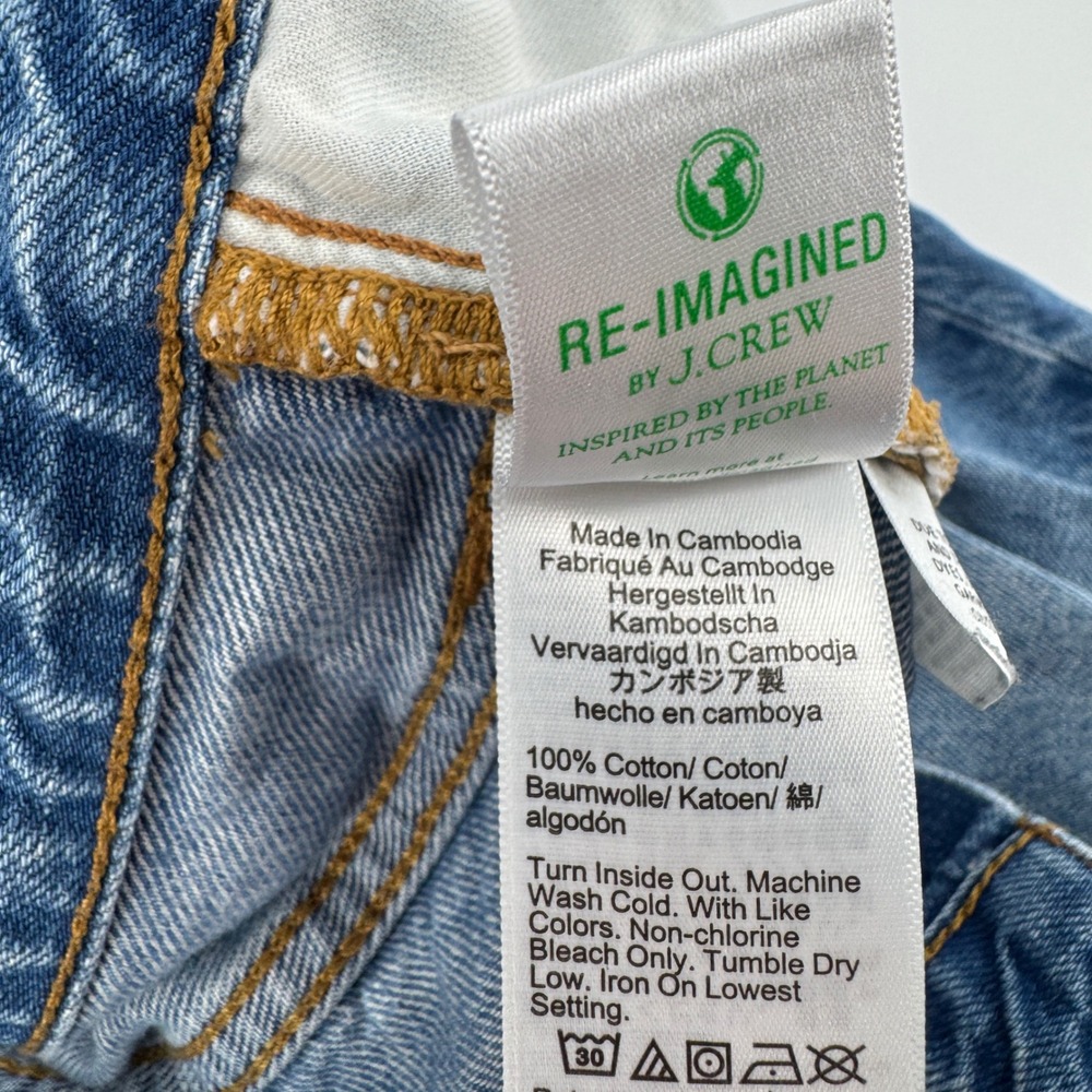 J.Crew High-Rise Straight Premium Edition Blue Button Fly Jeans Size 30 - Picture 7 of 10